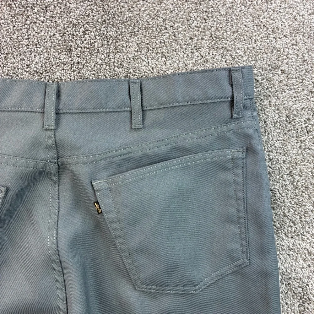 Vintage Y2K Levi's 517 Pants Mens 40x32 Gray Boot Cut Polyester Chino Slacks